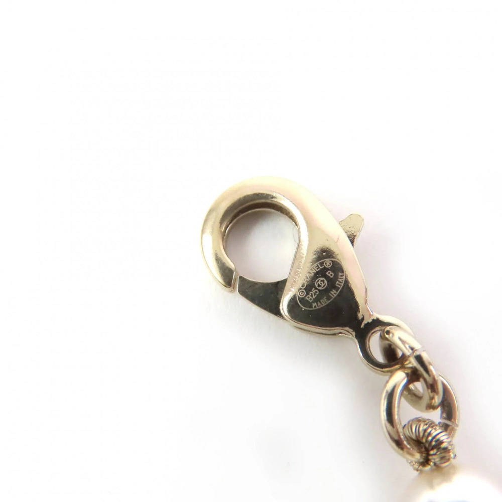 CHANEL Authentic Gold Pearl Logo Charm Bracelet - Picture 5 of 6